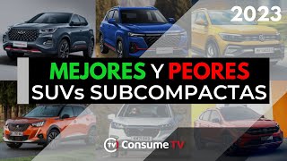 Las MEJORES y PEORES SUVs SUBCOMPACTAS que puedes comprar [upl. by Atinele]