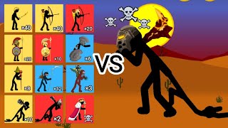 All stick figures vs mega giant leader  stick War legacy [upl. by Fin]