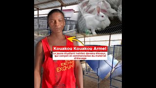 Kouakou Kouakou Armel étudiant ivoirien devenu éleveur et concepteur de matériel délevage [upl. by Ahsiya55]