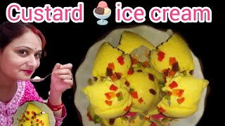 custard ice cream।। homemade ice cream।। homemade custard ice cream ।।priyankashukla [upl. by Yecak]