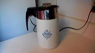 Vintage Corning Ware Coffee Pot Demonstration [upl. by Aicenert]