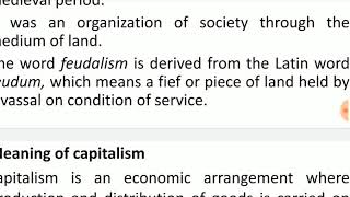 TRANSITION FROM FEUDALISM TO CAPITALISM PART 1 [upl. by Ela576]