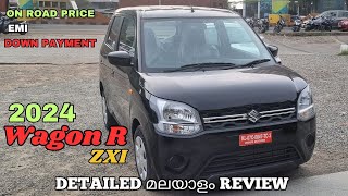 Maruti Suzuki Wagon R Zxi 2024 Black Malayalam Review l 2024 Suzuki Wagon R Zxi 12 LTR Review [upl. by Shawnee]