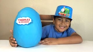 Giant Play Doh Egg with Thomas and Friends Surprises Disney Cars Zaini Chocolate Egg Candle [upl. by Karna]