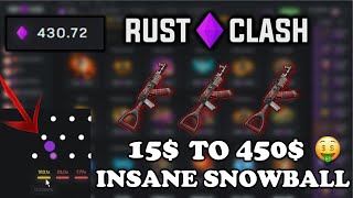 15 START LEADS TO INSANE SNOWBALL INSANE RUSTCLASH WINS 163X PLINKO [upl. by Asela733]