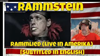 Rammstein  Rammlied Live in Amerika Subtitled in English  REACTION  Sickest Entrance [upl. by Aisatal]