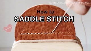 Tutorial  How To Saddle StitchLeather CraftHand Stitching Techniques [upl. by Akeim268]