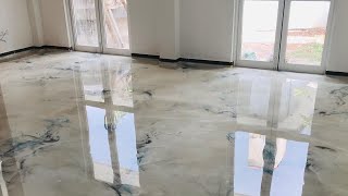 How we made designer Metallic Epoxy floors [upl. by Marys]