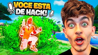 FINGI SER HACK E TENTEI SER BANIDO NO FORTNITE [upl. by Eciralc]