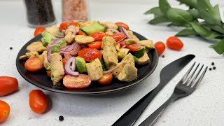 Avocado salade met kip [upl. by Esikram]