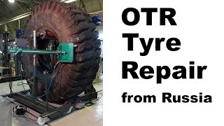 Inexpensive OTR Tyre Repair vulcanising machine from Russia [upl. by Vincelette]