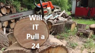 PORTED Stihl 026 Will It Pull a 24 in Hickory [upl. by Eirojram232]