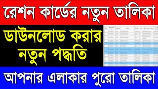 FPS Wise List of Beneficiaries  Ration Card New List Download New Process  WB Ration List Download [upl. by Napier281]