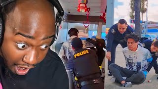 JiDion Reacts To P3D0 Fighting Cops After Being Caught [upl. by Hayouqes]