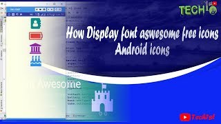 How to display font awesome free icons  Android icons [upl. by Frankel]