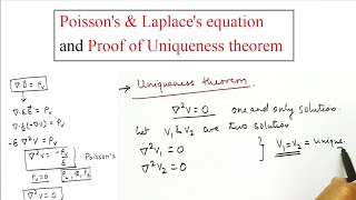 Poissons amp Laplaces equation and Proof of Uniqueness theorem [upl. by Aizirk]