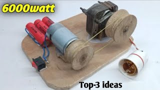 Free energy generator from microwave transformer  convert energy with 555 motor [upl. by Ennail]