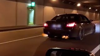 BMW M5 E60 V10 Supercharger 360kmh Autobahn amp Tunnel SOUND [upl. by Anitnahs]