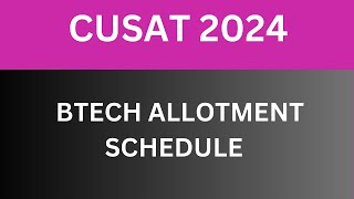 CUSAT 2024 BTECH ALLOTMENT SCHOOL [upl. by Clyde766]