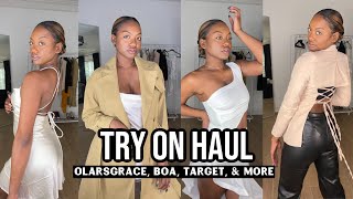 Boss Bih Try on Haul  Olars Grace BOA Target and more Im upgrading my wardrobe fren [upl. by Epperson188]