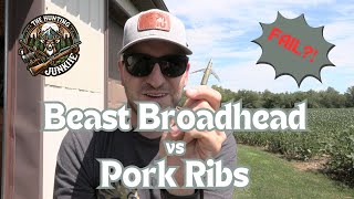 Bowmar Beast Broadhead vs Pork Ribs  FAIL [upl. by Amaso924]