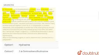 alpha Amino acids are the building blocks of proteins About 20 alphaamino acids have been iso [upl. by Sateia]