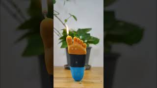 Colorful with foot🦶 style Candle shorts diy handmade candle [upl. by Yvi]