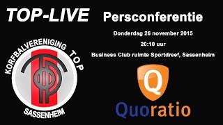 Persconferentie TOPQuoratio donderdag 26 november 2015 [upl. by Eillat223]