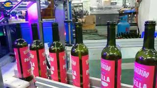 Maquina de serigrafia automatica a cuatro colores para botellas de vidrio de vino [upl. by Giglio]