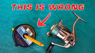 How to Spool a Spinning Reel without Line Twists Best way to spool the fishing reel [upl. by Ysirhc229]