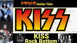 Rock Bottom  KISS  Guitar  Bass TABS Lesson [upl. by Viquelia497]