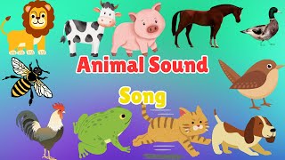 Animal Sounds Song for Kids  Learn with Fun Neigh Ribbit Moo and More [upl. by Ayotnahs]