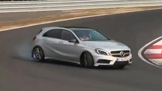 355bhp Mercedes A45 AMG driven flat out  autocarcouk [upl. by Jemimah]