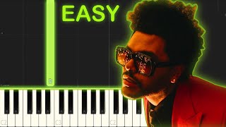 The Weeknd  Blinding Lights  EASY Piano Tutorial [upl. by Whittemore729]