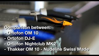 Comparison between Ortofon stylusneedle and analogis BLACK DIAMONDThakker OM 10 nudeline [upl. by Isabelle]