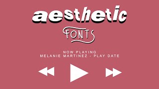 25 aesthetic fonts u should use ◡̈ [upl. by Syverson]