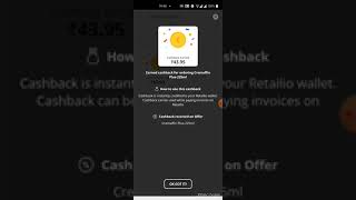 How to Claim Offer Cashback on Retailio [upl. by Nagaer]