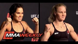 UFC 213 Official Weighin Amanda Nunes vs Valentina Shevchenko [upl. by Aislehc403]