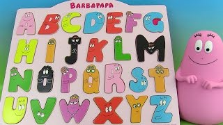 Apprendre lalphabet français avec Barbapapa Jouet dencastrement Learn French ABCs [upl. by Yemerej]