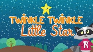 Twinkle Twinkle Little Star • Nursery Rhymes Song with Lyrics • Animated Cartoon for Kids [upl. by Griffin43]