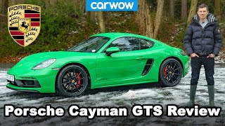 Porsche Cayman GTS 2021 review  060mph 14mile amp drifted in snow [upl. by Ejroj]