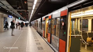 Deuren Sluiten en Vertrek Oude GVB Metro Amsterdam Weesperplein [upl. by Vinita]