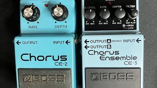 Chorus comparison with delay BOSS CE2 vs BOSS CE5 [upl. by Noryv]