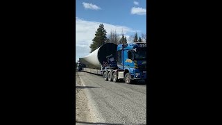 79 metre long wind turbine blade transportation  Shorts  Vestas [upl. by Verity]