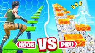 NOOB vs PRO DEATHRUN CHALLENGE IN FORTNITE mit iCrimax [upl. by Anilyx]