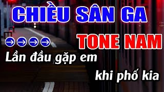 Chiều Sân Ga Karaoke Tone Nam Karaoke Lâm Beat  Beat Mới [upl. by Paige]