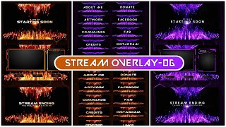 Clean Animated Stream Overlay  Animated OBSStreamlabs Overlay 🔥🔥🔥 [upl. by Roderick591]