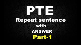 PTE Repeat sentence practice with ANSWER for PTE exam  Pearson Australia [upl. by Lissy655]