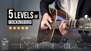 quotMockingbirdquot in 5 Levels Eminem fingerstyle guitar cover  Tabs  Chords  Lyrics [upl. by Nahtanod553]