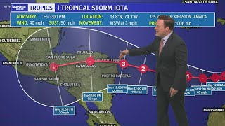 Friday Evening Tropical Update Tropical Storm Iota forms [upl. by Ailadi]